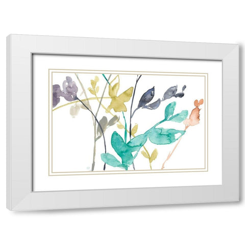 Flowers in Fall IV White Modern Wood Framed Art Print with Double Matting by Goldberger, Jennifer