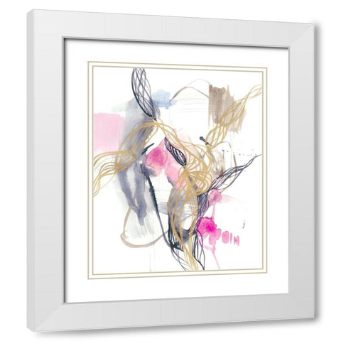 Spiral Matrix I White Modern Wood Framed Art Print with Double Matting by Goldberger, Jennifer
