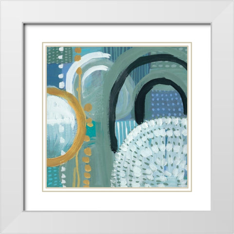 Ocean Garden I White Modern Wood Framed Art Print with Double Matting by Zarris, Chariklia