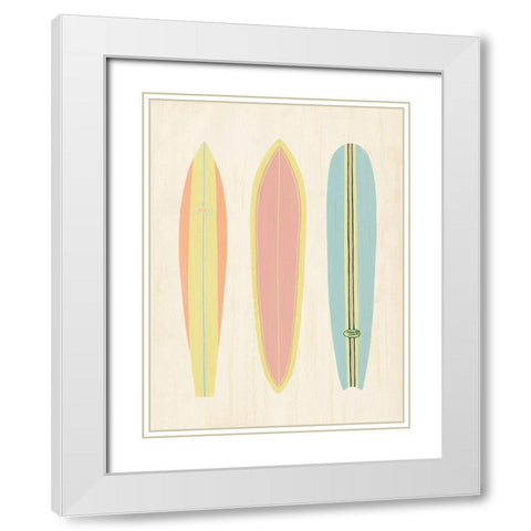So Cal Surfer II White Modern Wood Framed Art Print with Double Matting by Popp, Grace