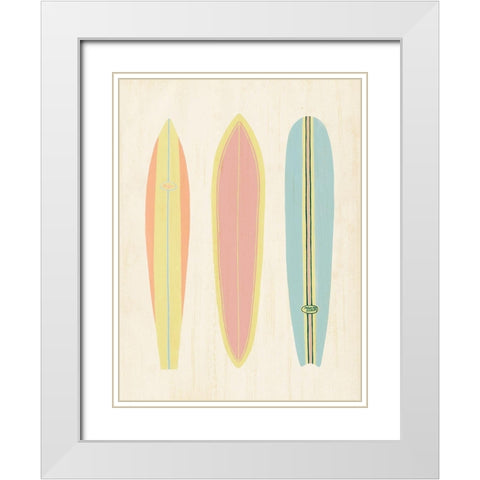 So Cal Surfer II White Modern Wood Framed Art Print with Double Matting by Popp, Grace