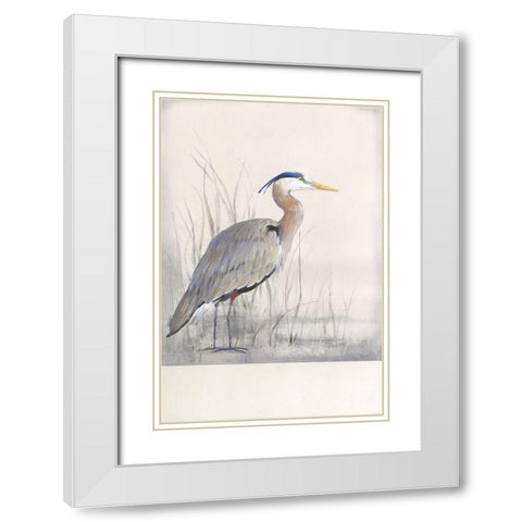 Non-Embellished Keeping Watch I White Modern Wood Framed Art Print with Double Matting by OToole, Tim