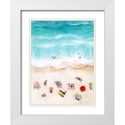 Beach Week I White Modern Wood Framed Art Print with Double Matting by Popp, Grace