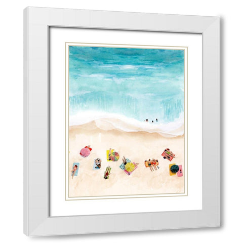 Beach Week II White Modern Wood Framed Art Print with Double Matting by Popp, Grace