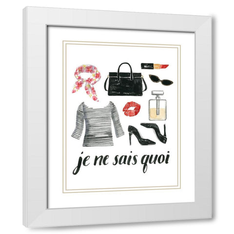 The French Girl I White Modern Wood Framed Art Print with Double Matting by Popp, Grace