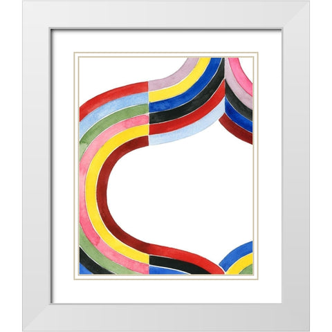 Deconstructed Rainbow II White Modern Wood Framed Art Print with Double Matting by Popp, Grace