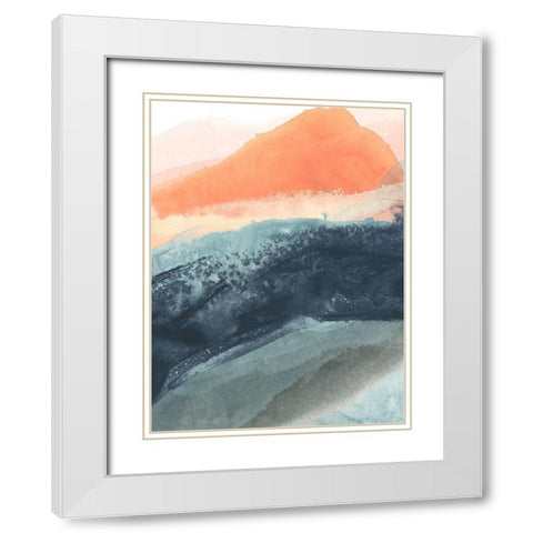 Soft Waves I White Modern Wood Framed Art Print with Double Matting by Vess, June Erica