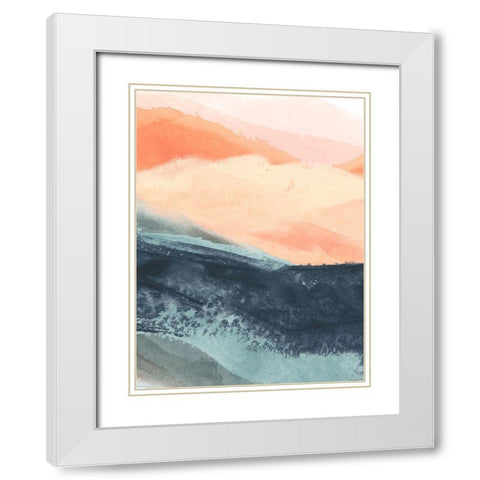 Soft Waves II White Modern Wood Framed Art Print with Double Matting by Vess, June Erica