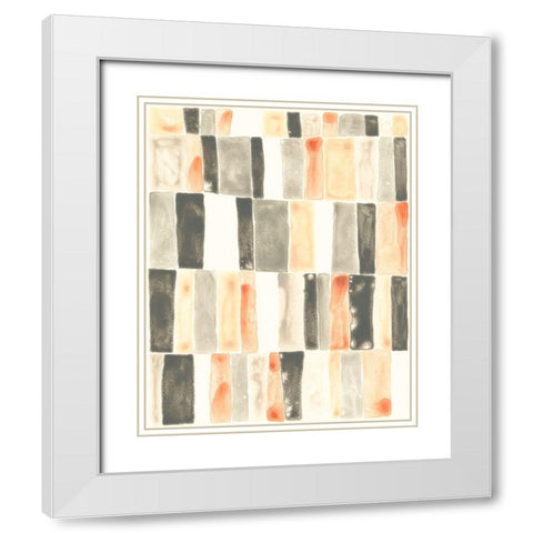 Soft Swatches I White Modern Wood Framed Art Print with Double Matting by Vess, June Erica