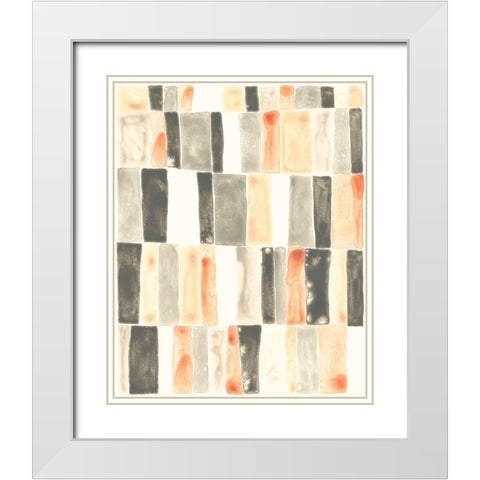 Soft Swatches I White Modern Wood Framed Art Print with Double Matting by Vess, June Erica