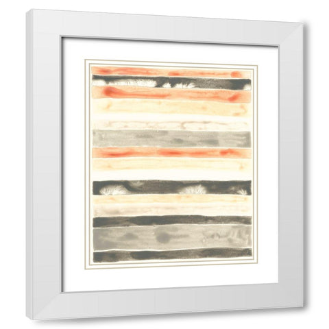 Soft Swatches III White Modern Wood Framed Art Print with Double Matting by Vess, June Erica