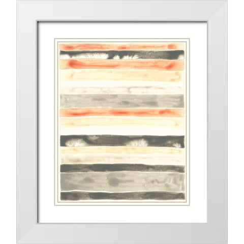 Soft Swatches III White Modern Wood Framed Art Print with Double Matting by Vess, June Erica