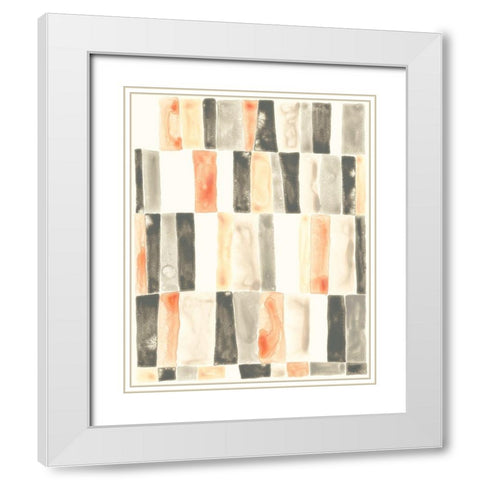 Soft Swatches IV White Modern Wood Framed Art Print with Double Matting by Vess, June Erica