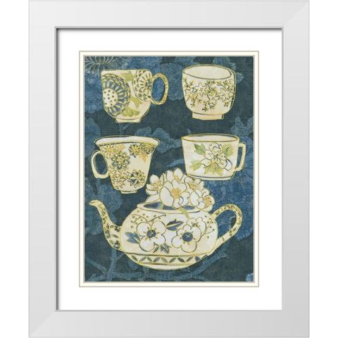 Oolong II White Modern Wood Framed Art Print with Double Matting by Zarris, Chariklia