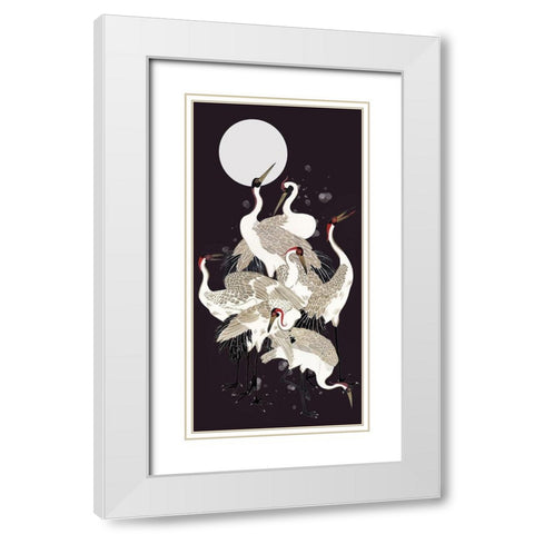 Winter Etude I White Modern Wood Framed Art Print with Double Matting by Wang, Melissa