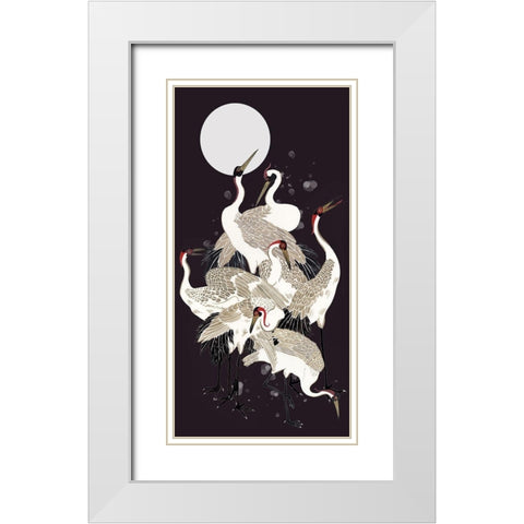 Winter Etude I White Modern Wood Framed Art Print with Double Matting by Wang, Melissa