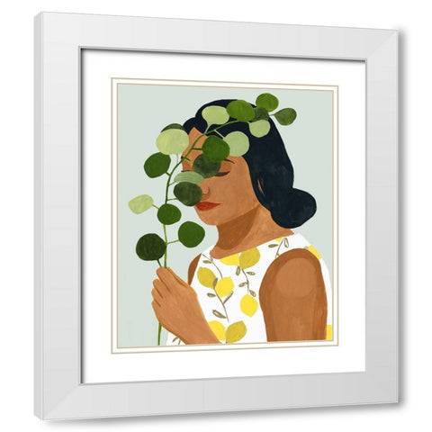 Botany Portrait II White Modern Wood Framed Art Print with Double Matting by Borges, Victoria