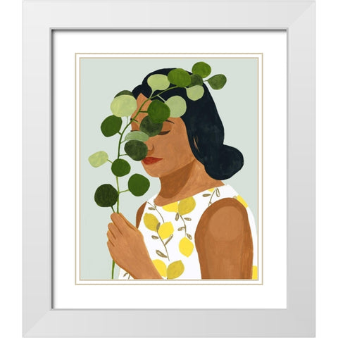 Botany Portrait II White Modern Wood Framed Art Print with Double Matting by Borges, Victoria