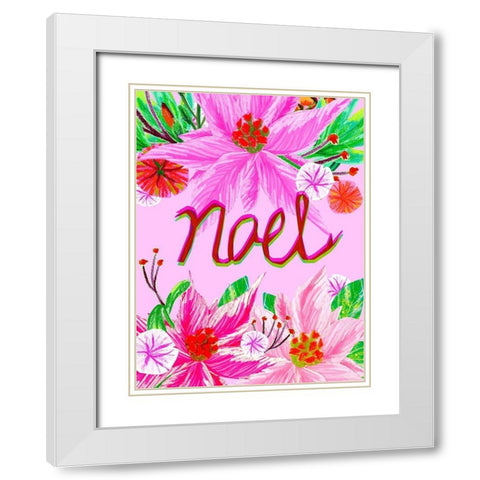 Christmas Foliage II White Modern Wood Framed Art Print with Double Matting by Blanckslate