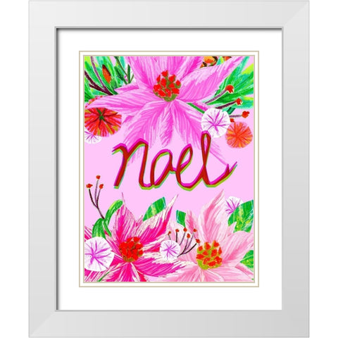 Christmas Foliage II White Modern Wood Framed Art Print with Double Matting by Blanckslate