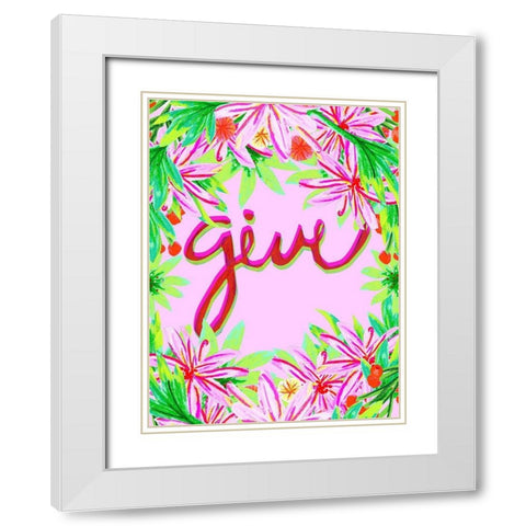 Christmas Foliage III White Modern Wood Framed Art Print with Double Matting by Blanckslate