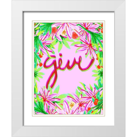 Christmas Foliage III White Modern Wood Framed Art Print with Double Matting by Blanckslate