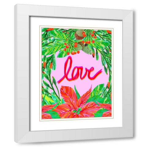 Christmas Foliage IV White Modern Wood Framed Art Print with Double Matting by Blanckslate