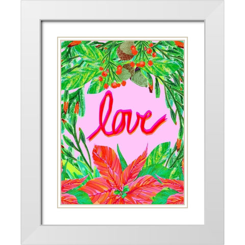 Christmas Foliage IV White Modern Wood Framed Art Print with Double Matting by Blanckslate