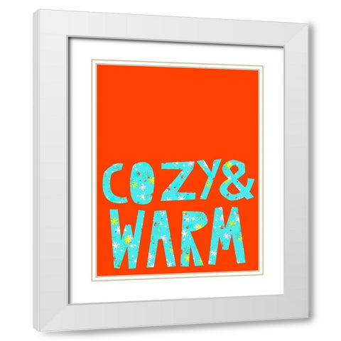Merry and Bright IV White Modern Wood Framed Art Print with Double Matting by Blanckslate
