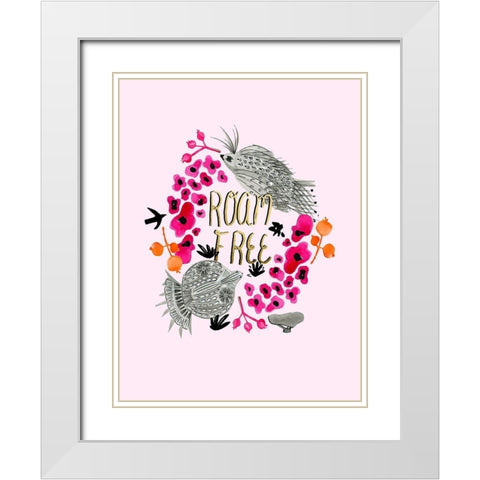 Roam Free I White Modern Wood Framed Art Print with Double Matting by Blanckslate