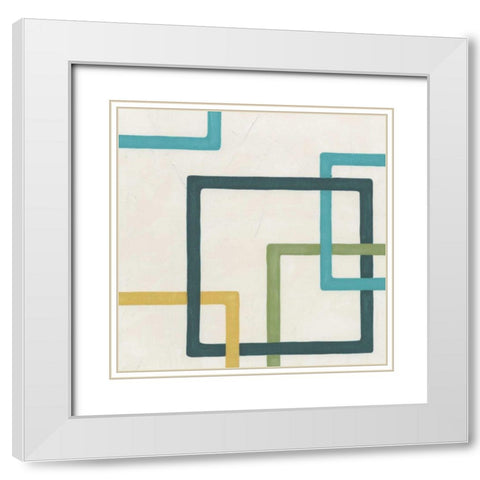 Non-Embellished Infinite Loop IV White Modern Wood Framed Art Print with Double Matting by Vess, June Erica