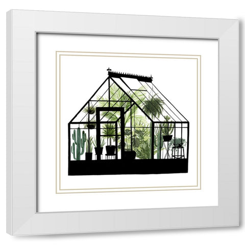 Glass House I White Modern Wood Framed Art Print with Double Matting by Popp, Grace