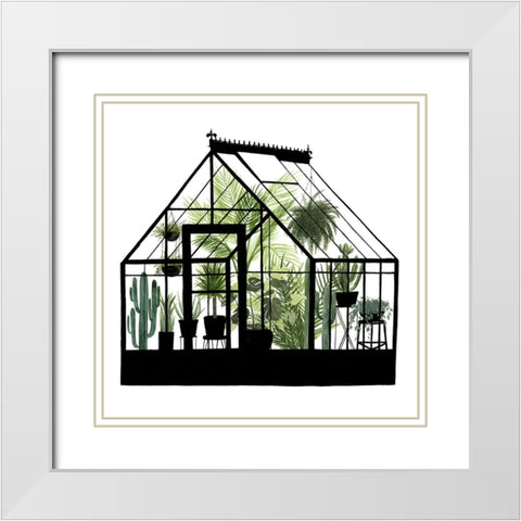 Glass House I White Modern Wood Framed Art Print with Double Matting by Popp, Grace