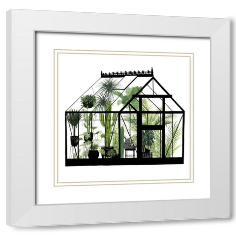 Glass House II White Modern Wood Framed Art Print with Double Matting by Popp, Grace