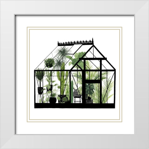 Glass House II White Modern Wood Framed Art Print with Double Matting by Popp, Grace