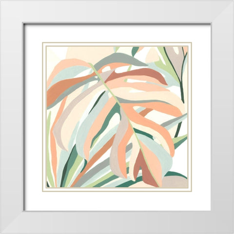 Soft Tropicals II White Modern Wood Framed Art Print with Double Matting by Vess, June Erica