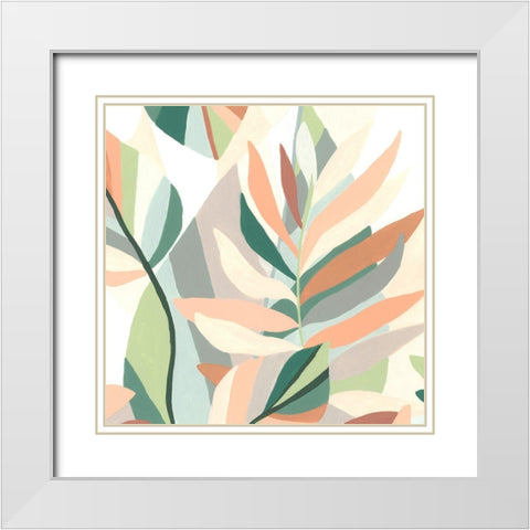 Soft Tropicals IV White Modern Wood Framed Art Print with Double Matting by Vess, June Erica