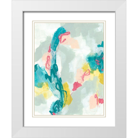 Liquid Helix I White Modern Wood Framed Art Print with Double Matting by Vess, June Erica