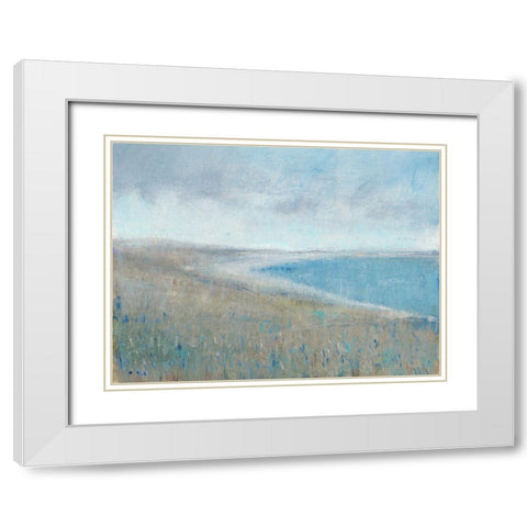 Misty Bay View I White Modern Wood Framed Art Print with Double Matting by OToole, Tim