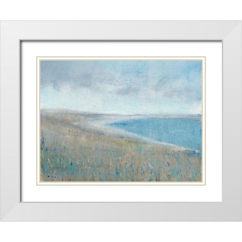 Misty Bay View I White Modern Wood Framed Art Print with Double Matting by OToole, Tim