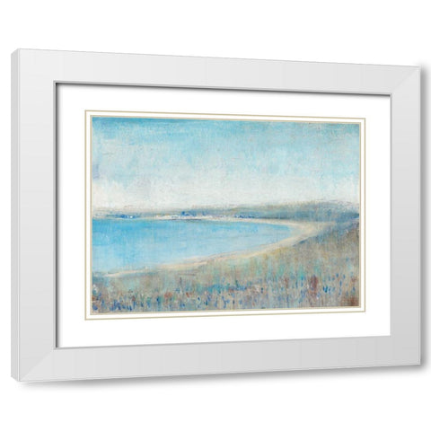 Misty Bay View II White Modern Wood Framed Art Print with Double Matting by OToole, Tim