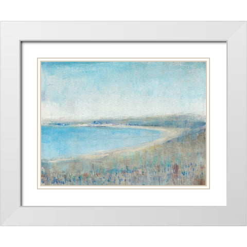 Misty Bay View II White Modern Wood Framed Art Print with Double Matting by OToole, Tim