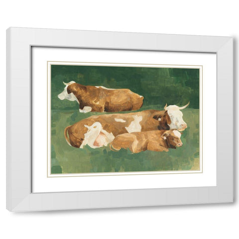 Custom Bucolic Sunday II White Modern Wood Framed Art Print with Double Matting by Scarvey, Emma