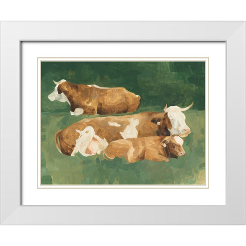 Custom Bucolic Sunday II White Modern Wood Framed Art Print with Double Matting by Scarvey, Emma
