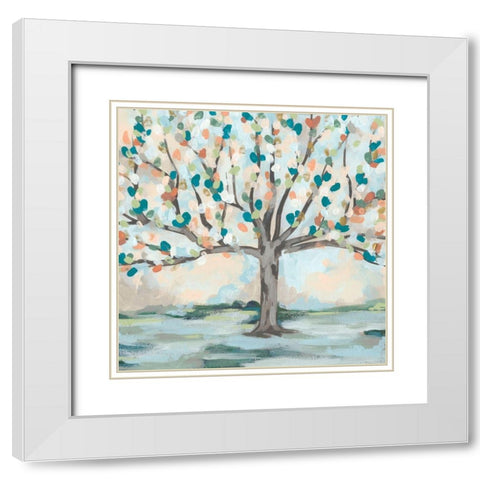 Delicate Arbor I White Modern Wood Framed Art Print with Double Matting by Vess, June Erica