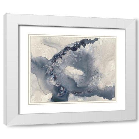 Celestial Paynes II White Modern Wood Framed Art Print with Double Matting by Goldberger, Jennifer