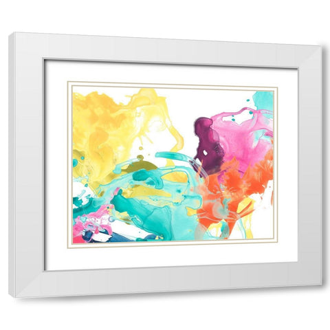 Elemental Motion II White Modern Wood Framed Art Print with Double Matting by Vess, June Erica