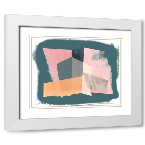 Paper Mirage I White Modern Wood Framed Art Print with Double Matting by Vess, June Erica