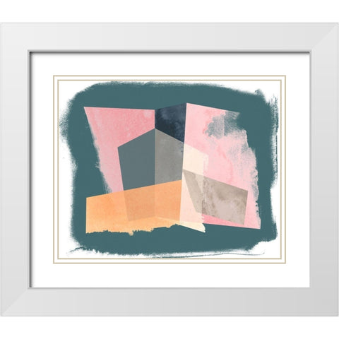 Paper Mirage I White Modern Wood Framed Art Print with Double Matting by Vess, June Erica