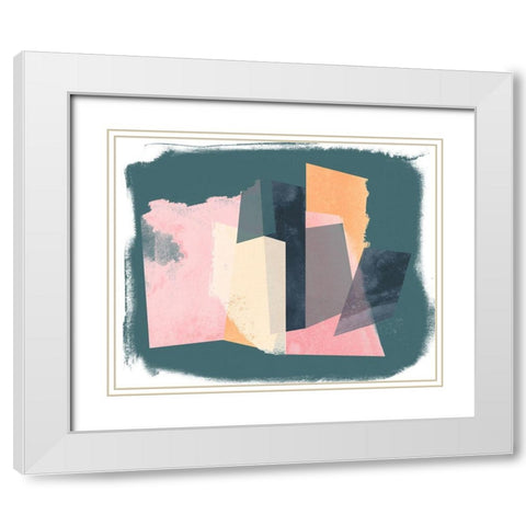Paper Mirage II White Modern Wood Framed Art Print with Double Matting by Vess, June Erica